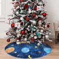 thumbnail image 5 of Sikiie Planets And Stars1 30-48 inches {designName} Print Christmas Tree Skirt Snowman Xmas Tree Skirt with Edge Christmas Decorations for Holiday Party-48", 5 of 7