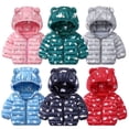 thumbnail image 5 of URMAGIC Toddler Boys Girls Winter Down Coat Soft Cotton Padded Jacket Cute Bear Ears Thick Hooded Jacket, 5 of 7