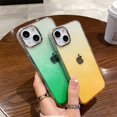 thumbnail image 4 of Compatible with iPhone 12/12 Pro Case for Women Girls,Luxury Shiny Fashion Gradient Glitter Bling Cute Clear Acrylic Plate Shockproof Case for iPhone 12/12 Pro(Gradient Yellow), 4 of 15