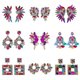 thumbnail image 2 of Pendientes colgantes de cristal multicolor exagerados con diamantes de imitación brillantes de lujo, 56722-MT, 2 of 5