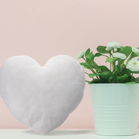 Raindrops Heart-Shaped Throw Pillow Filler Insert White Cushion Stuffing for Sofa Bed 1 Piece
