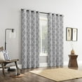 thumbnail image 6 of Sun Zero Tikal Woven Ogee 100% Blackout Grommet Curtain Panel, 25"W X 63"L, Black, 6 of 8