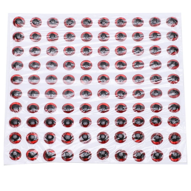 100Pcs Fish Eyes 5mm Durable 3D Round Soft DIY Lightweight Delicate Fishing  Lure EyesRed 