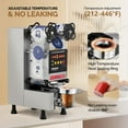 thumbnail image 4 of ROVSUN Cup Sealing Machine, Fully Automatic Cup Sealer Machine 500-650 Cups/H, Electric Cup Sealing Machine 88/89/90/95mm with LCD Digital Control, Cup Sealer for Bubble Milk Tea Coffee, Black, 4 of 16