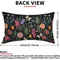 thumbnail image 4 of Vintage Botanical Print Lumbar Pillow Covers 12x20 Set of 2 Spring Summer Floral Butterfly Plant Black Rectangle Decorative Throw Pillow Cases Outdoor Farmhouse Decor for Sofa Couch Bed, 4 of 6