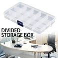 thumbnail image 3 of KRONDO Clear Plastic Organizer Box with Dividers for Small Items - Portable for Office, Home & Travel, 3 of 11