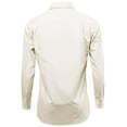 thumbnail image 4 of Omega Italy Men'S Long Sleeve Dress Shirt Solid Color Regular Fit 25 Colors Ivory, 4 of 5
