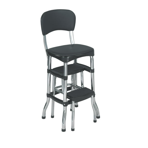 Cosco Stylaire Retro Chair Step Stool, Cosco Retro Counter Chair Step Stool With Lift Up Seat