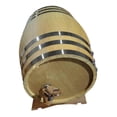 thumbnail image 1 of Barril de roble añejo de 1,5 l, barril de madera para bebidas, estilo retro con soporte, cubo para bebidas con grifo y decantador para bar., 1 of 8