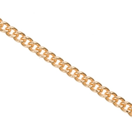 Diamond-Cut Curb Chain, Gold Finished Brass 2mm With 17 Gauge Wire 5 Ft/pack (3-Chain Value Bundle), SAVE $2