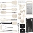 thumbnail image 1 of Kitchen Utensils Set 35 PCS Cooking Utensils Set, Nonstick and Heat Resistant Nylon Stainless Steel Silicone Spatula Set - Kitchen Gadgets Home Essentials Kitchen Accessories, Apartment Must Haves, 1 of 4