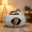 Gray, variant on iHomeGarden 24 in Felt Cat Cave Bed with Tunnel, Foldable Washable Hideaway for Large Indoor Cats, Gray