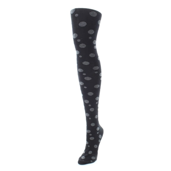 MeMoi Dot Spot Cotton Blend Sweater Tights - Womens - Female, Medium/Large, Black