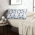 thumbnail image 6 of Sikiie blue Snowflake Prints Print Plush Pillow Cover, Wrinkle-proof and Stain-resistant Pillow Protector without Pillow Core, Home Decoration-20"x30", 6 of 6