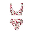 thumbnail image 5 of Daiia Cherry_1 Women's Bikini Set Two Piece Swimsuit High Waisted Bikini Adjustable Straps Bikini Perfect for Beach, Pool, and Summer Vacation-, 5 of 9