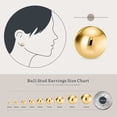thumbnail image 3 of Kezef 14K Gold Plated Polished Sterling Silver Round 9mm Ball Bead Stud Earrings, 3 of 8
