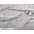 thumbnail image 3 of Soimoi Gray Cotton Duck Fabric Dragonfly & Floral Print Fabric by the Yard 42 Inch Wide, 3 of 3