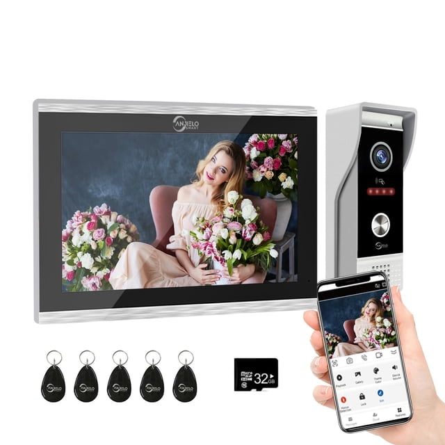 Video-timbre ANJIELO SMART Cámara 1080P con monitor de 10 pulgadas