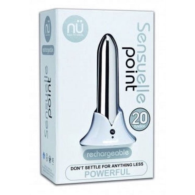 Nu Sensuelle Point 20 Functions Bullet Vibrator, Silver