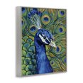 thumbnail image 3 of Stupell Industries Traditional Bold Peacock Feathers Pattern Gray Framed Giclee Art, 16 x 20, by Yvette St. Amant, 3 of 8
