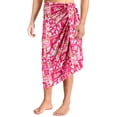 thumbnail image 3 of HAPPY BAY Men's Standard Swimsuits Sarong Pareo Beach Wrap One Size Pink-N424 Summer Vacation Party, 3 of 3