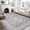 Paz Border - Beige, Gray & Ivory, variant on ReaLife Rugs Machine Washable Printed Vintage Distressed Traditional Blue Eco-friendly Recycled Fiber Area Runner Rug (4' x 6')