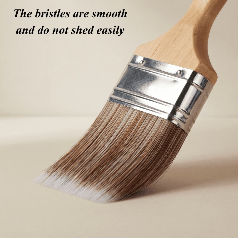 KINGORIGIN 6 Piece Paint Brush Set – 1.5", 2", 3" and 2" Angled Brush Sizes for House Painting, Wall, Furniture, Trim, and Fence Refinishing
