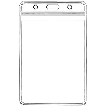 Vertical ID Badge Holders Sealable Waterproof Clear Plastic Holder Fits Rfid Proximity Badge Swipe Cards Or Credit Card 40