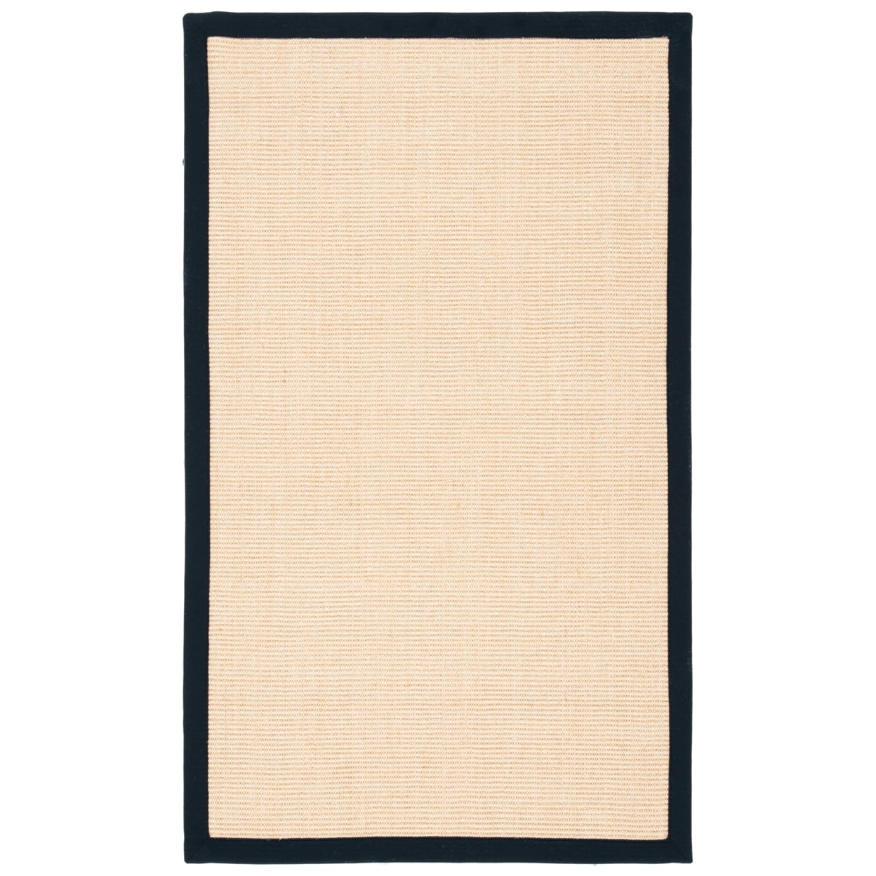 SAFAVIEH Natural Fiber Forrester Border Sisal Area Rug, Maize/Black, 8' x 10'