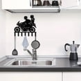 thumbnail image 6 of HELLOYOUNG Metal Key Holder with Hat and Towel Rack, Wall Mounted Iron Art Organizer for Bathroom Accessories, Coat Rack with Tentacle Keychain Hanger, Entryway Storage, 6 of 11