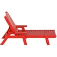 thumbnail image 3 of Costaelm Chaise Longue Extérieure en Plastique HDPE - Ensemble de 1, Rouge, 3 of 6