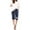 Navy, variant on Womens Shorts 2025 Summer Bermuda Shorts for Women Floral Knee Length Elastic Waist Drawstring Loose Wide Leg Shorts Summer Loose High Waisted Short S-5XL