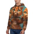 thumbnail image 3 of Picia Strong Kitten Lifting Weights Pattern Casual Men's Hoodie - Lightweight Hooded Sweatshirt with Kangaroo Pocket, Comfortable Pullover for Everyday, Travel-X-Large, 3 of 7