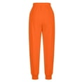 thumbnail image 6 of jjayotai Womens Cinch Bottom, Baggy Workout Sweatpants High Waisted Gym Athletic Joggers for Teen Girls Lounge Pants with Pockets Orange S, 6 of 6