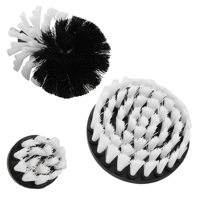 Cepillo de limpieza, juego de 3 cepillos para taladro, cepillo para fregar, accesorios para taladro, mayor durabilidad