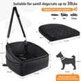 thumbnail image 2 of Asiento de coche para perros NEEZUKAR para perros pequeños y medianos de hasta 30 libras, color negro, 2 of 6