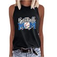 thumbnail image 1 of EQWLJWE Hauts d'Été pour Femmes Hauts pour Femmes en Liquidation Mode Femmes Imprimé Col Rond Sans Manches Chemises Tuniques Tee Tops, 1 of 5
