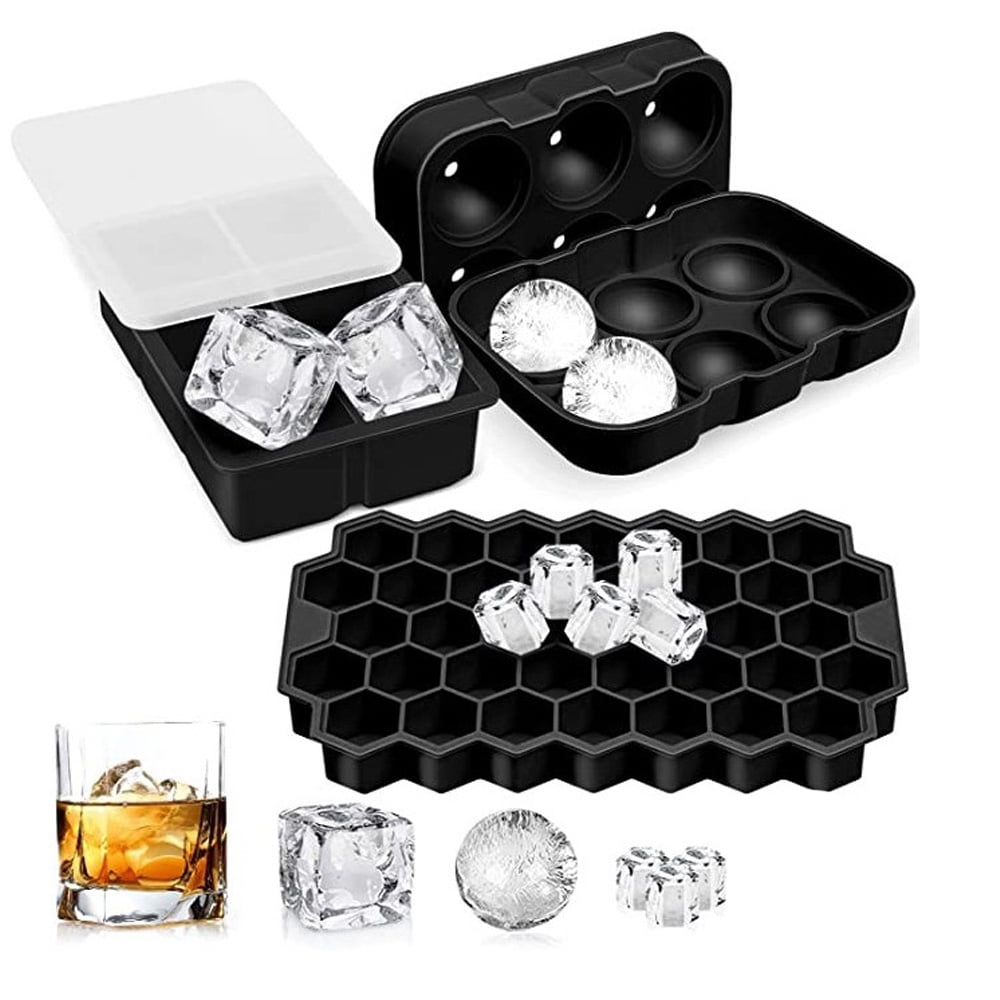 Bahoki Essentials Ice Molds - Silicone Ice Cube Tray With Lid - Fill and  Release Ice Maker - Cute and Fun Shape Multipurpose Molds - Great for  Parties
