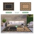 thumbnail image 2 of DEORAB 8'x10' Outdoor Rugs Waterproof Reversible Plastic Straw Patio Outside Carpet Camping RV Mat,Black & Brown, 2 of 5