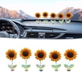 thumbnail image 2 of Price Drop 5 Pieces Sunflower Car Decorations, Car Spring Decorations With Stickers, Creative Car Swing Decorations, Sunflower Dashboard Decorations, 2 of 6