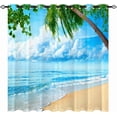 thumbnail image 1 of Waterfall Curtains - Nature Landscape Theme Forest Mountain Waterfall Scenery Scene Print Pattern Grommet Light Filtering Window Drapes for Bedroom Living Room 2 Panels 42 x 63 Inch, 1 of 6