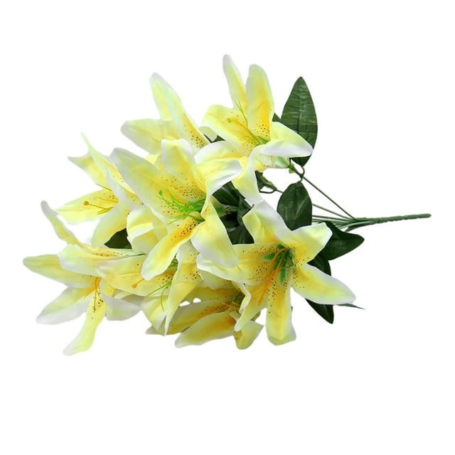 Baohd Add Beauty To Any Setting With Artificial Flowers And Plants Silk Artificial Flowers For Decorations Fake Flowers yellow 1Set