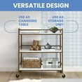 thumbnail image 3 of Delta Children Jade Changing Table/Cart, White Melamine/Bronze, 3 of 13