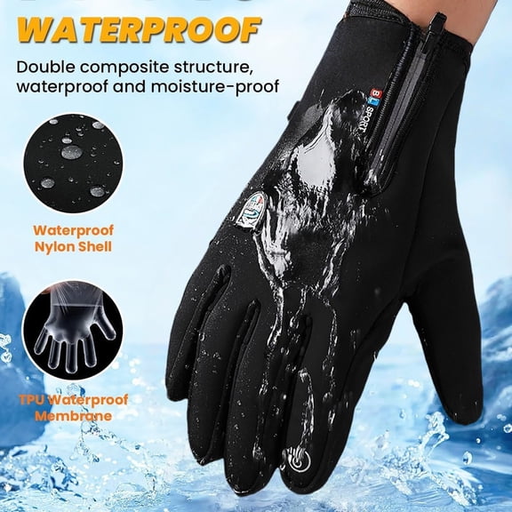 Unisex Touchscreen Heated Gloves, Warm Winter Gloves with 3 Temperature Settings, Perfect for Motorcycle, Skiing, Snowboarding, Hunting, Indoor and Outdoor Use