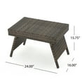 thumbnail image 6 of Salem Pe Wicker Snack Table,Brown Multi Rattan Garden Outdoor Patio Patio Seating, 6 of 10