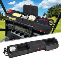 Roykaw Golf Cart Front Storage Organizer 1680D No Drilling Golf Cart Basket w/Insulated Cup Holder