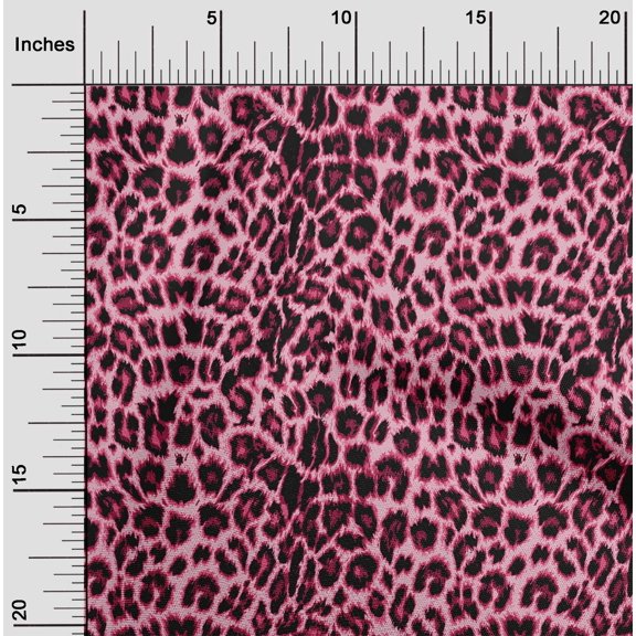 oneOone Velvet Rose Pink Fabric Animal Skin Dress Material Fabric Print Fabric By The Yard 58 Inch Wide-C17