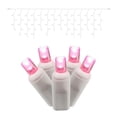 thumbnail image 1 of 70 Pink Wide Angle LED Icicle Light on White Wire, 9 ft. Christmas Light Set, 1 of 1