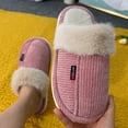 thumbnail image 5 of Womens Fluffy Knit House Slippers Winter Indoor Outdoor Non Slip Walking Shoes Warm Bedroom Slippers, 5 of 6