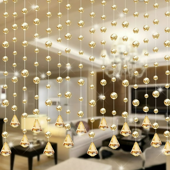 LAMIRO Crystal Beaded Curtain Curtains For Living Room Luxury Beads Door String Tassel Curtain Wedding Divider Panel Room Decor Home Decor